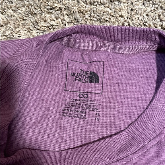 The North Face Men's Short Sleeve Purple Tee - Picture 2 of 3